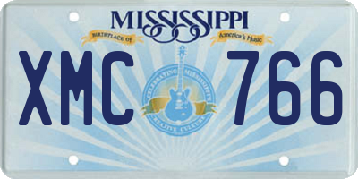 MS license plate XMC766