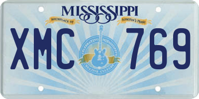 MS license plate XMC769