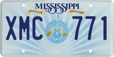 MS license plate XMC771