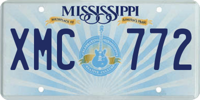 MS license plate XMC772