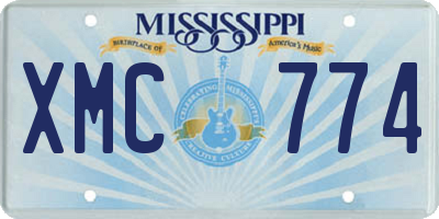 MS license plate XMC774