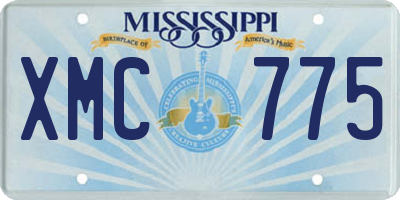 MS license plate XMC775
