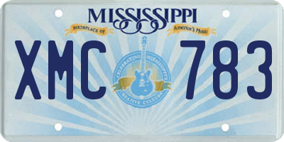 MS license plate XMC783