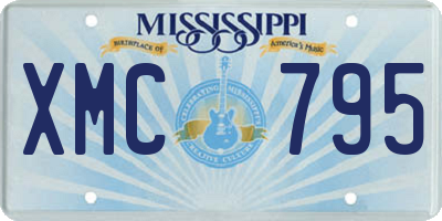 MS license plate XMC795