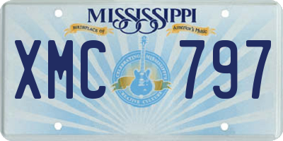 MS license plate XMC797