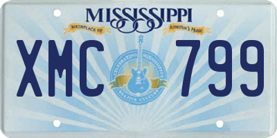 MS license plate XMC799