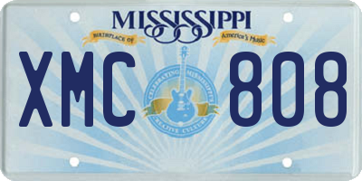 MS license plate XMC808