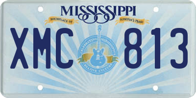 MS license plate XMC813