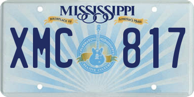 MS license plate XMC817