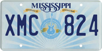MS license plate XMC824