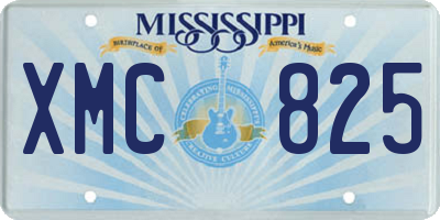 MS license plate XMC825