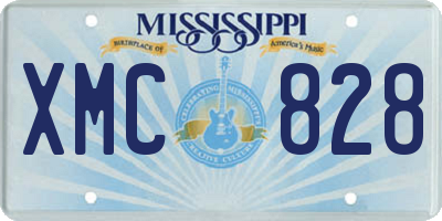 MS license plate XMC828