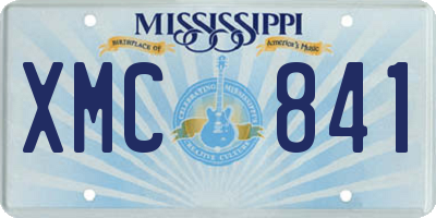 MS license plate XMC841