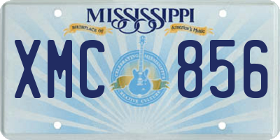 MS license plate XMC856