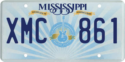 MS license plate XMC861