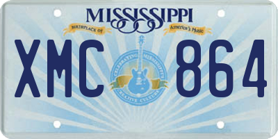 MS license plate XMC864