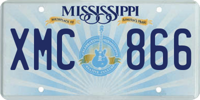 MS license plate XMC866