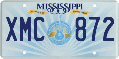 MS license plate XMC872