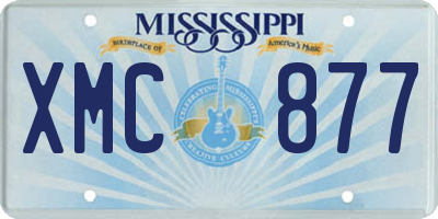 MS license plate XMC877