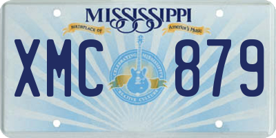 MS license plate XMC879