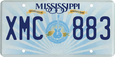 MS license plate XMC883