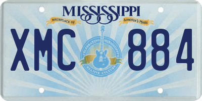 MS license plate XMC884