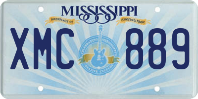 MS license plate XMC889