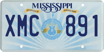 MS license plate XMC891