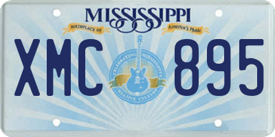 MS license plate XMC895