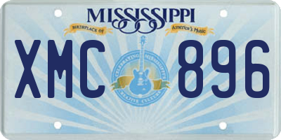 MS license plate XMC896
