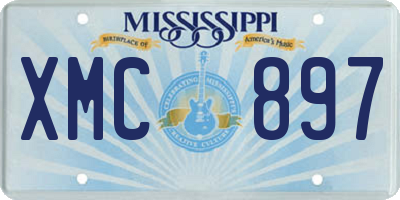 MS license plate XMC897