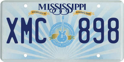 MS license plate XMC898
