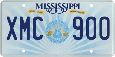 MS license plate XMC900
