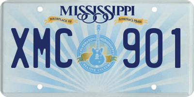 MS license plate XMC901
