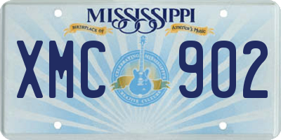 MS license plate XMC902