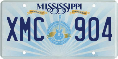 MS license plate XMC904