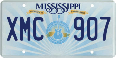MS license plate XMC907