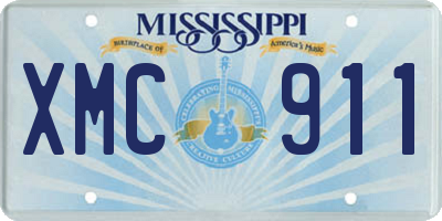 MS license plate XMC911