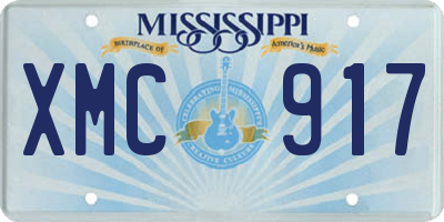 MS license plate XMC917