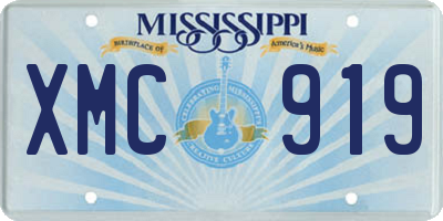 MS license plate XMC919