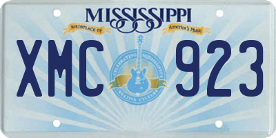 MS license plate XMC923