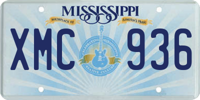 MS license plate XMC936