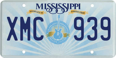 MS license plate XMC939