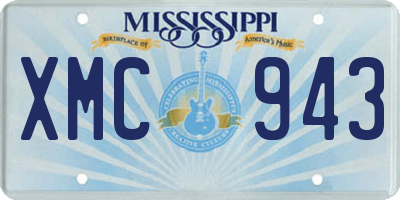 MS license plate XMC943