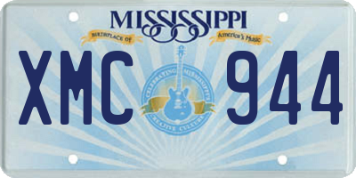MS license plate XMC944