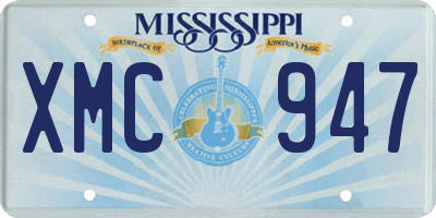MS license plate XMC947