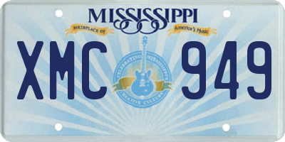 MS license plate XMC949