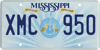 MS license plate XMC950