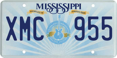 MS license plate XMC955