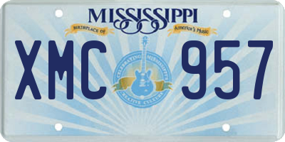 MS license plate XMC957